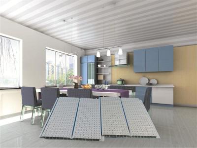 China Lightweight Hollow Plastic PVC Ceiling Panels For Kitchen False Roof for sale