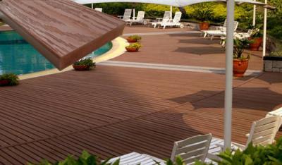 China Floor WPC Composite Decking With 70% PVC Powder and 30% Bamboo Powder for sale