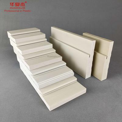 China Wood Design PVC WPC Door Frame Jamb Outside Door 53mm*8mm Woodgrain for sale