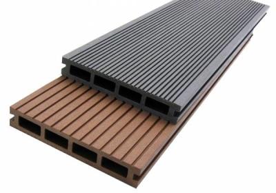 China 2.9m 148mm WPC Composite Decking 140mm Hollow WPC Composite Deck Boards Antislip for sale