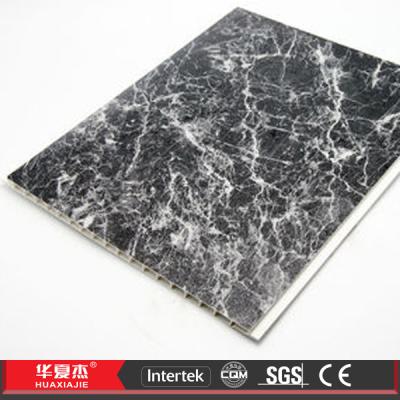 中国 再生利用できる大理石模様をつける装飾的な天井板の黒/ポリ塩化ビニールの天井のタイル 販売のため