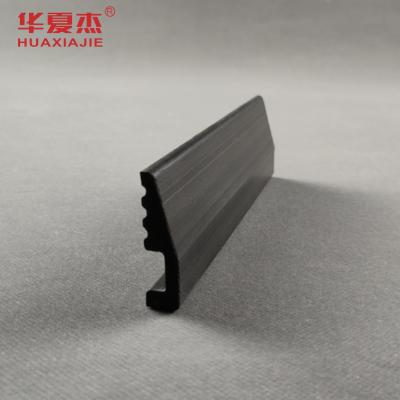 China Black PVC Base Board Indoor Moisture Proof Skirting PVC Profile For Home Decoration for sale