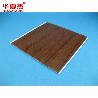 China Dark Wooden Pattern PVC Garage Ceiling Panels For Interior Decoration SGS for sale