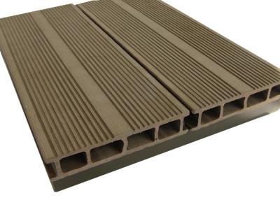 China Walnut Color WPC Composite Decking / Recyclable Walkways Deck For Garden for sale