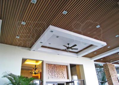 China Suspended Wood Plastic Composite Ceiling Panels for Office / Hotel for sale