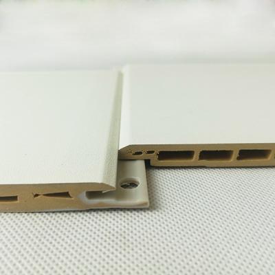 China Interior Wpc Wall Panel White Laminated Color 600mm Width X 9mm Thickness for sale