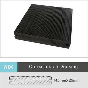 China Pvc Terrace Co-Extrusion Plastic Decking Boards Waterproof With Groove for sale