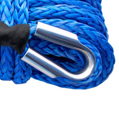 China 30m UHMWPE Braided Synthetic Fiber Winch Rope 14mm Extension Customizable ODM Support for sale