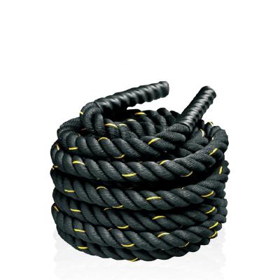 China Black / Yellow / Red Elastic Battle Power Rope 50mm PET Rope for sale