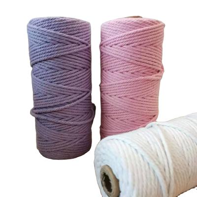 China Bulk Pure Cotton Macrame Rope High Strength Braided Rope for Customer Requirements for sale