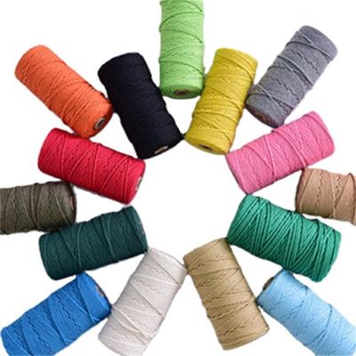 China Fabricação de decoração DIY Torcer personalizado 5mm Corda de algodão colorido com 100% de algodão à venda