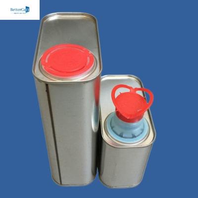 China Customizable 500ml 1L Paint Tins , Empty Rectangular Tin Cans for sale
