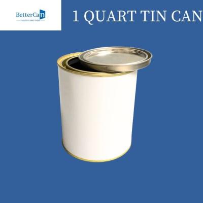 China Auto Round Metal Can Custom 1L Metal Tin Bucket Drum For Packaging Storage for sale