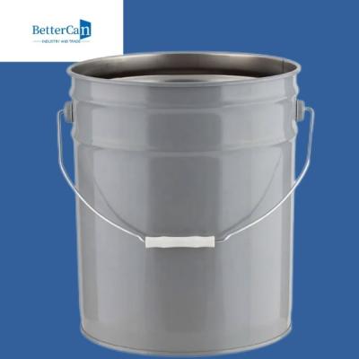China Metal Unlined Paint Cans  , 5 Gallon Paint Buckets With Lids for sale