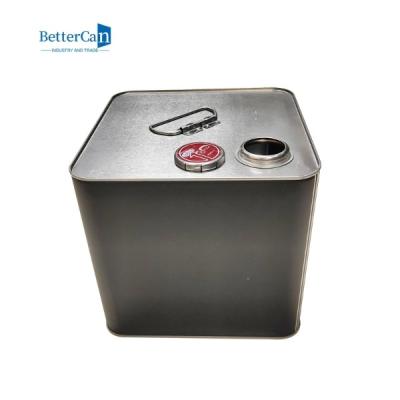 China Square Tinplate Tin Can 20L Tin Oil Container With Pressure Cap for sale