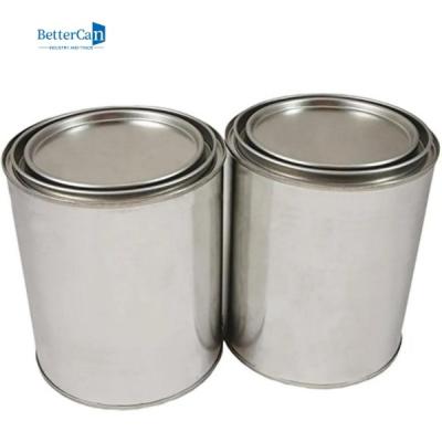 China Farben-Dosen 2 halben Liters leere Metallmit Deckeln, Quart-Größe Tin Paint Buckets zu verkaufen