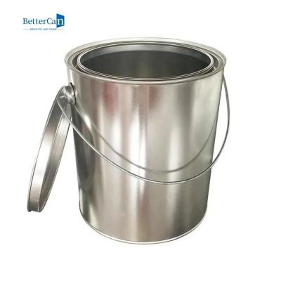 China 3.7L Car Paint Tin Packaging 1 Gallon Tin Can With Lever Lids for sale