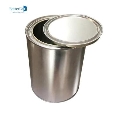 China 1 Gallon Car Paint Tin Round Tinplate  Material With Lever Lid for sale