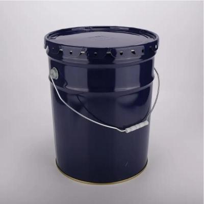 China Recicle a decoração da lata da pintura rufa a cubeta preta da pintura 20L 5 galões à venda