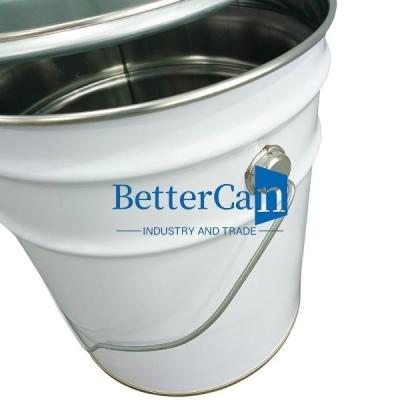 China 10L Metal Paint Bucket Anti Rust Durable Metal Bucket 5 Gallon  With Foam Strip for sale