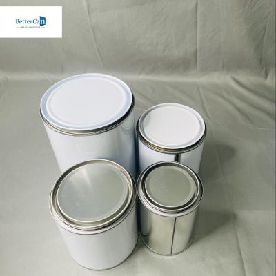 China OEM Round 250ml Tin Paint Cans 500ml Paint Container Industrial Te koop