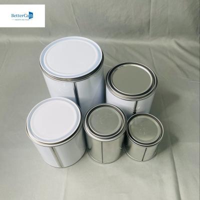 China 1/2 Pint Car Paint Tin Cans With Metal Cover OEM 250ml To 5 Liter Auto Tin Can for sale