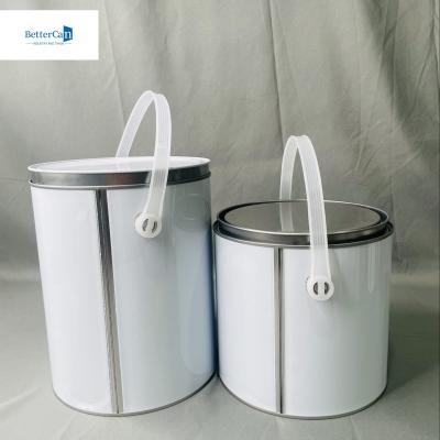 China 1 galón de pintura redonda contenedor de lata de metal y 3.75 litros de tamaños personalizables en venta