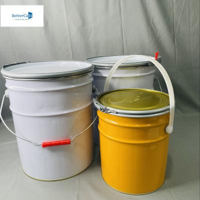 Chine 5 litres boîtes d'étain avec couvercle joints en caoutchouc conteneur industriel emballage en étain avec anneau de verrouillage à vendre