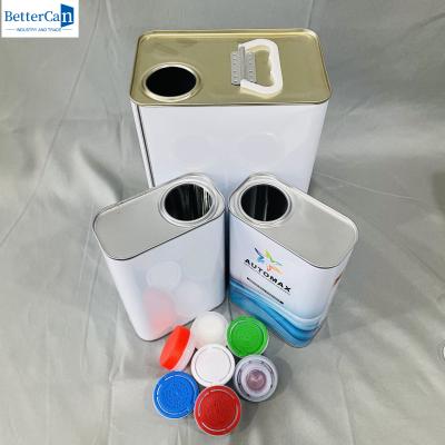 China Envases de lata vacías rectangulares de 1 litro con tapa de plástico 500 ml envases de metal redondo en venta