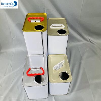 China 250ML Paint Packaging Material 5 Liter Metal Cans With Plastic Cap Tin Cans Package for sale