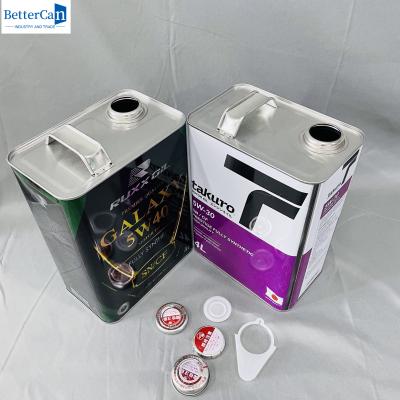 Китай 1 Gallon Engine Oil Metal Tin Cans With Sealed Cap Motor Oil Metal Handle продается