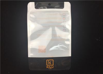 China 100 Mic Custom Made Ziplock Bags Heatproof With 8mm Hanging Hole for sale
