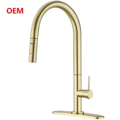 China Champagne Gold Kitchen Sink Tap Faucet Lead Free Apron Kitchen Faucet for sale