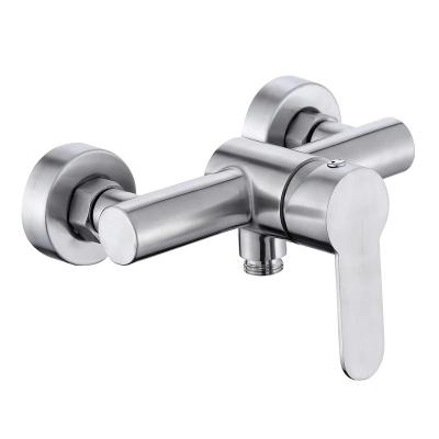 China Stainless Steel Bathroom Basin Tub Shower Mixer Tap Slide Bar With Handle Shower Bathtub Faucet Set for sale