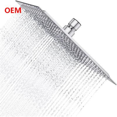 China Needle Free 10 Inch Shower Spray Head  Stainless Steel Ultra Thin High Pressure Showerhead for sale