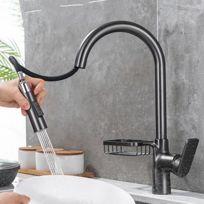 China Modern Kitchen Tap Faucet  Black Chrome Plated Kitchen Sink Faucet for sale