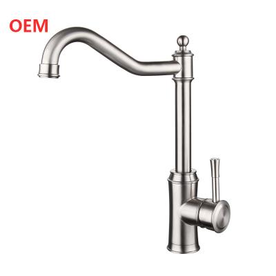 China Stainless Steel Kitchen Mixer Tap 360 Degree Rotating Antique  Single Handle for sale