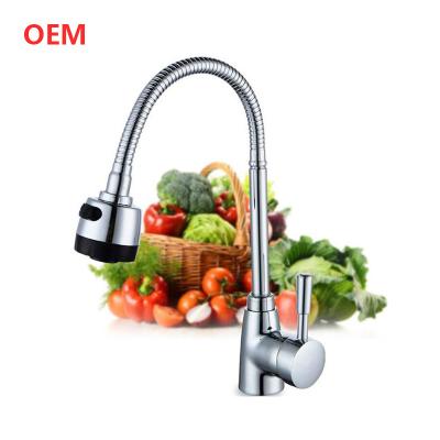 China Brass Deck Mounted Kitchen Modern 360 Free Swivel Distortion Faucet Mixer Tap for sale