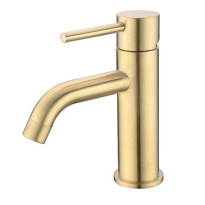 China Gold Modern Commercial Basin Taps Stainless Steel  Deck Mounted for sale
