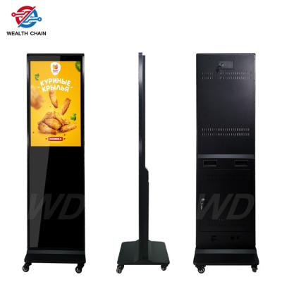 China 32 Inch Interactive Freestanding Mobile Digital Signage With Wheels for sale