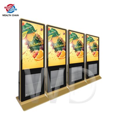 China Piso que coloca la señalización de 350 de los liendres del LCD Digitaces del centro comercial con el gabinete de fichero en venta