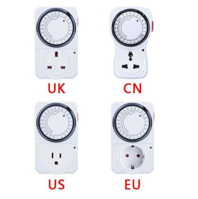 China 24 Hour Cyclic Timer Switch Kitchen Timer Outlet Loop Universal Timing Socket Mechanical Timer for sale