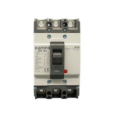 China Molded Case Circuit Breakers Kampa ABN 103C 3P AC600V/DC250V MCCB for sale