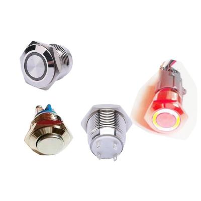 China 16mm illuminated stainless steel push button switch turn button switch for sale