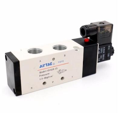 China 1/2'' BSP 2 Position 5 Port Air Solenoid Valves 4V410-15 airtac type Pneumatic Control for sale