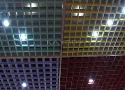 China Customize Indoor aluminum grille ceiling Tiles For Show Rooms ,  airports for sale