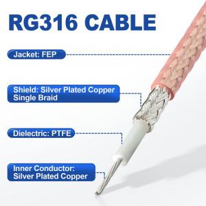 China Broadband Network RG316 Coaxial Cable for sale