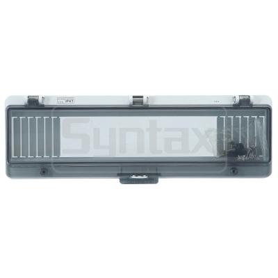 China Syntax AW16 PC IP67 Waterproof Hinged Window 16 Modules With Knurled Screws 304*101*28mm for sale