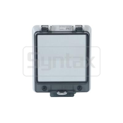 China Syntax AW86 IP67 Waterproof Hinged Windows For Wall Switches 107*129.5*32.5mm for sale