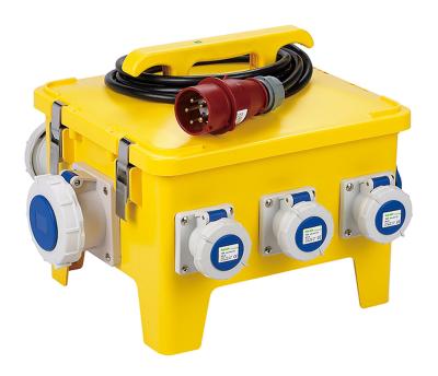 China Yellow Mobile Portable Electrical Distribution Box Shock Resistant PE Enclosure for sale